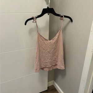 Abercrombie & Fitch Women’s Light Pink V Neck Bow Tie Tank Top Size S